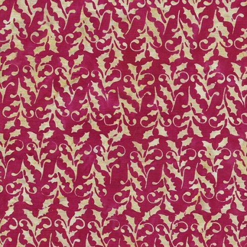 Holiday At Home Holly Red Cherry - 122212360 - Island Batik - Nebraska Quilt Company - Holiday At Home Holly Red Cherry - 122212360 - Island Batik