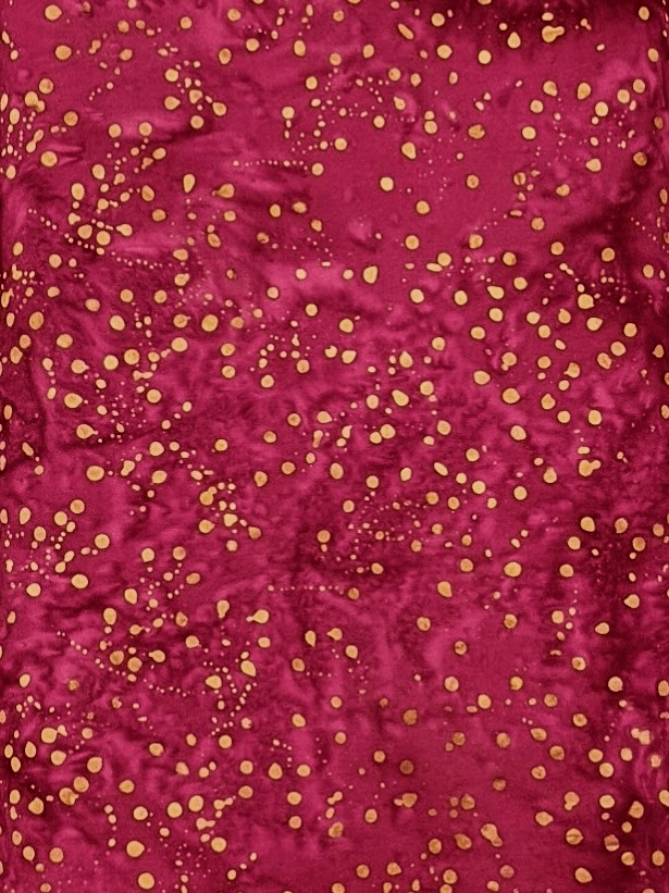 Jewels of the Islands Magenta Gold Fairy Dots - 0210 - Batik Textiles - Nebraska Quilt Company - F08377