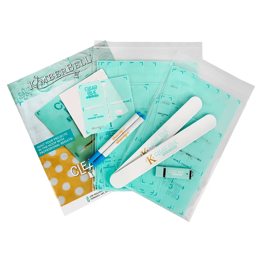 Kimberbell Clear Blue Tiles Essentials Set 105 - Nebraska Quilt Company - N03578