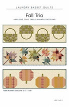Laundry Basket Quilts Fall Trio Table Runner Pattern - Nebraska Quilt Company - PUB00147