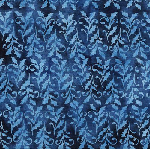 Let It Snow Holly Blue Ocean - 122212580 - Island Batik - Nebraska Quilt Company - F04676