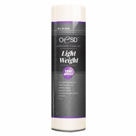 Light Weight White Tear Away 10in x 10 yds - Nebraska Quilt Company - N01546
