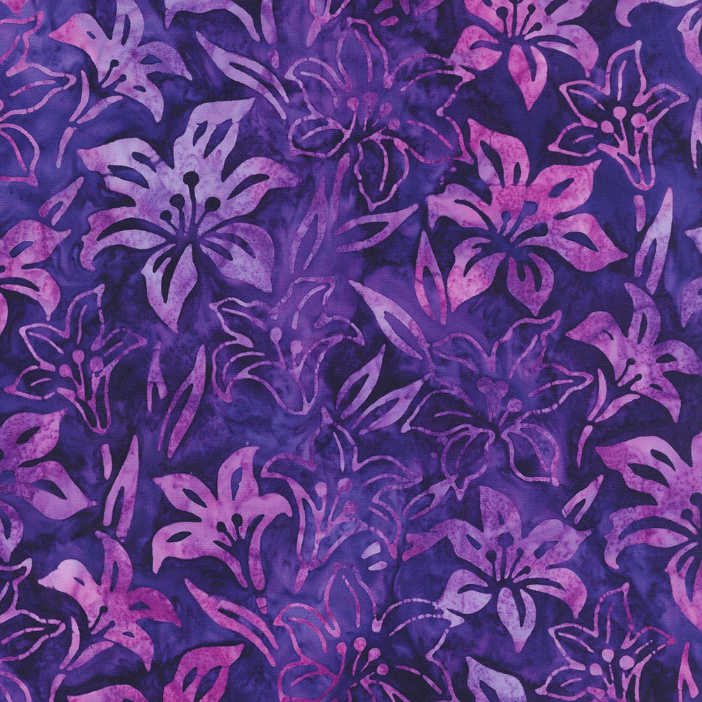 Lily Bella Large Floral Purple - AMD - 22340 - 6 - Robert Kaufman - Nebraska Quilt Company - F08780