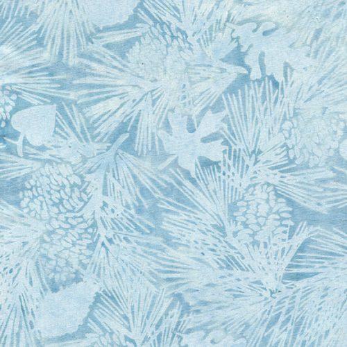 Maple Island Pine Leaves Blue Sky - 122219510 - Island Batik - Nebraska Quilt Company - F04692