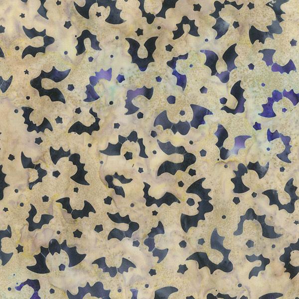 Midnight Magic Lots of Bats Oatmeal - 83001 - 30 - Patrick Lose Fabrics - Nebraska Quilt Company - F03349