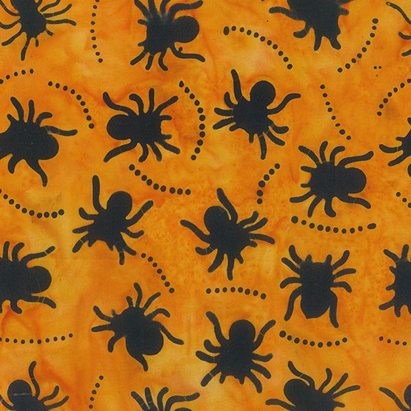 Midnight Magic Spiders Pumpkin - 83002 - 58 - Patrick Lose Fabrics - Nebraska Quilt Company - F03354