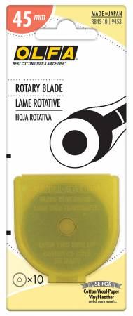 Olfa 45mm Rotary Blade 10 Pack - Nebraska Quilt Company - N03430