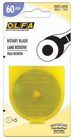 Olfa 60mm Rotary Blades 5 Pack - Nebraska Quilt Company - N00018
