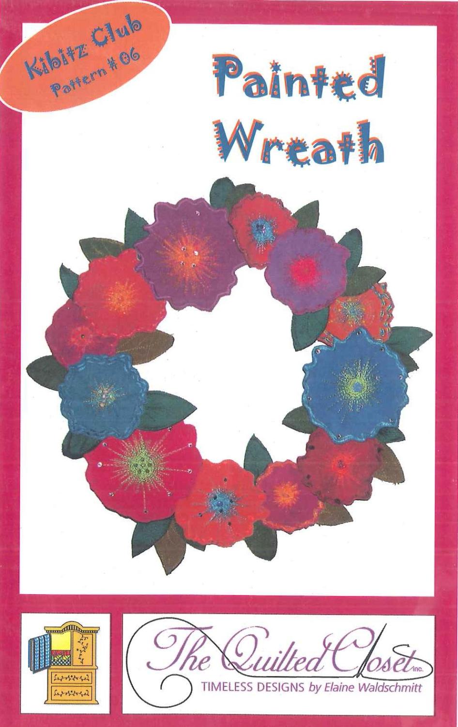 Painted Wreath Pattern - Nebraska Quilt Company - PUB23021
