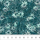 Pearls Batiks Midcentury Daisy Dark Teal - 80994 - 64 - Banyan Batiks - Nebraska Quilt Company - F04995