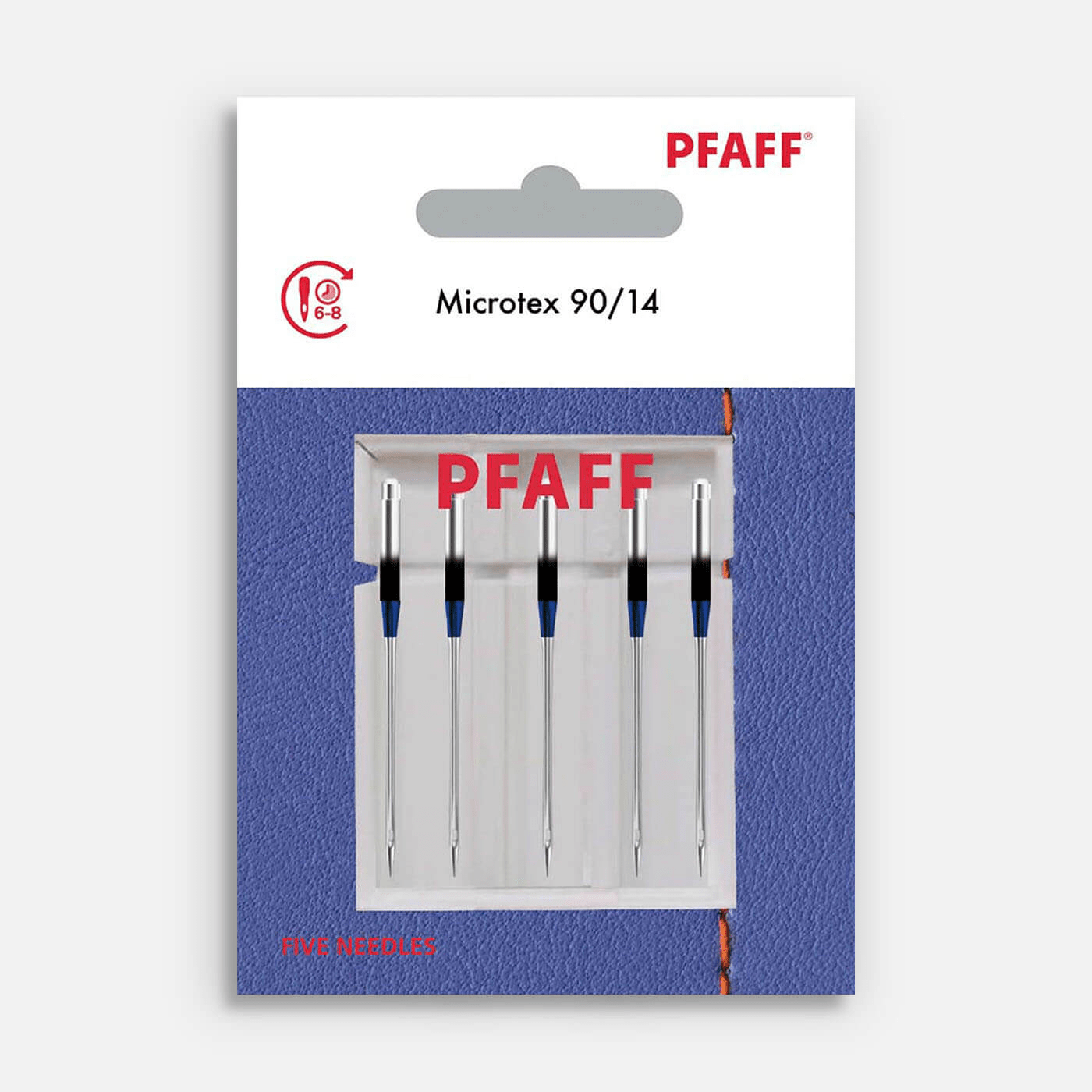 Pfaff Microtex Size 90/14 Needles 5 Pack 821310096 - Nebraska Quilt Company - Pfaff Microtex Size 90/14 Needles 5 Pack 821310096