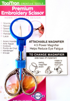Premium Embroidery Scissors with Magnifier - Nebraska Quilt Company - N09516