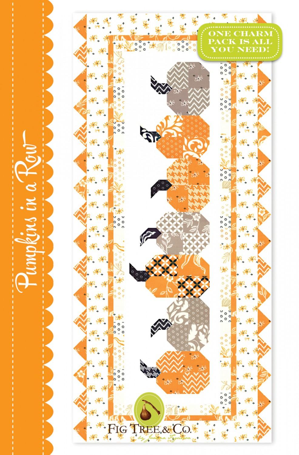 Pumpkins in a Row Runner Pattern - Nebraska Quilt Company - PUB06226