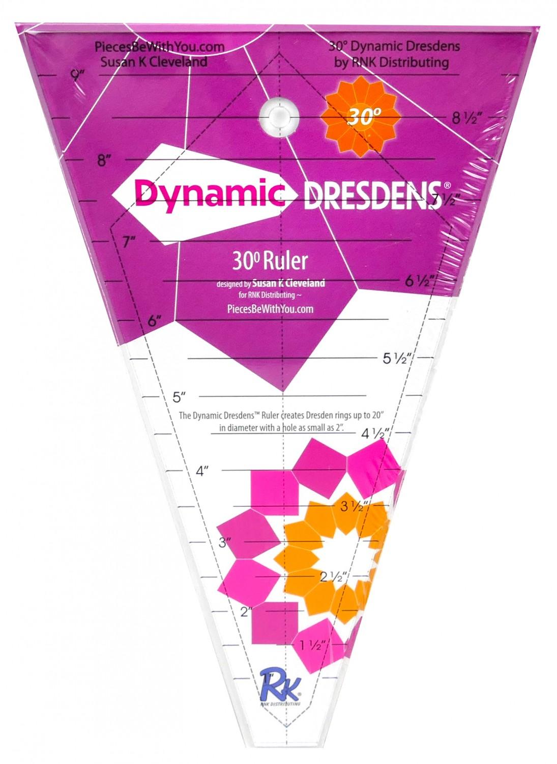 Quilter's Select 30 Degree Dresden Ruler - Nebraska Quilt Company - N03429