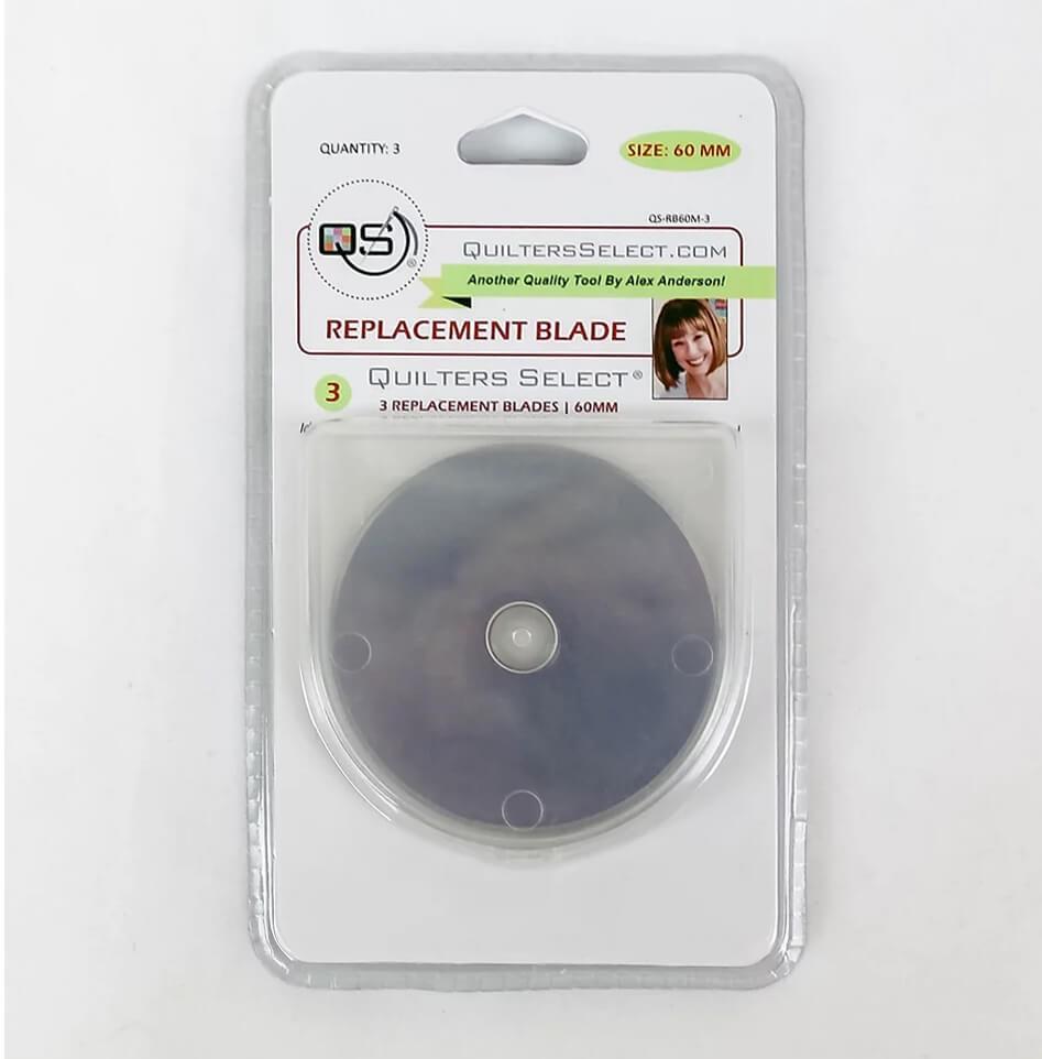 Quilter's Select 60mm Rotary Blade Replacement Pack 3Ct - Nebraska Quilt Company - NQS-RB-60M-3