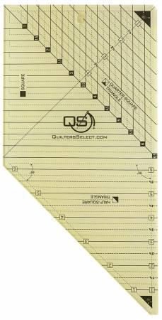 Quilter's Select Tri/Square 3 in 1 Combo Ruler - Nebraska Quilt Company - NQS-TRISQU