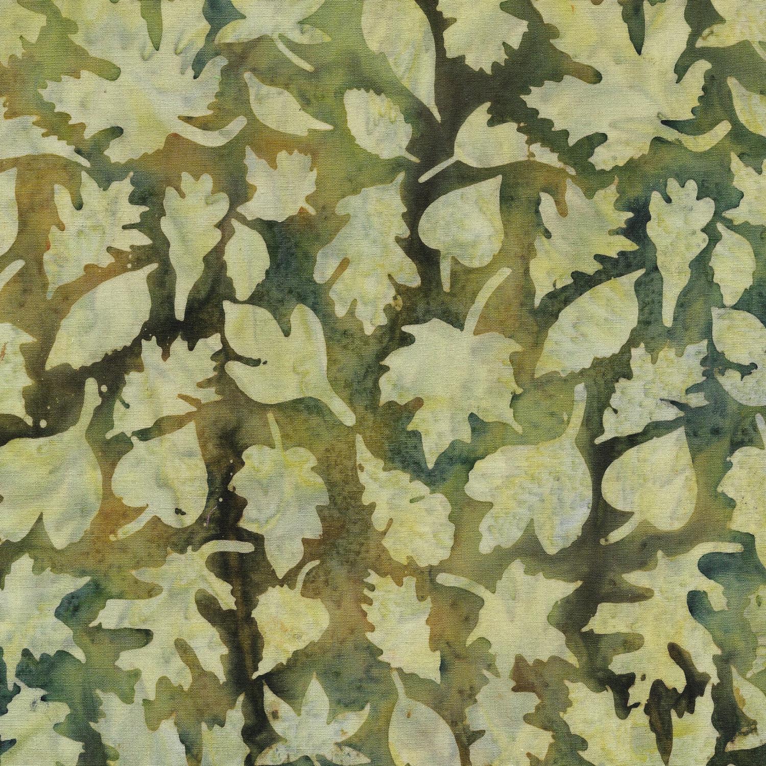 Sandalwood Green Cactus Leaves - 122220660 - Island Batik - Nebraska Quilt Company - F06707