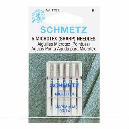 Schmetz Microtex (Sharp) Needles (5 Pack) 90/14 - Nebraska Quilt Company - N15519