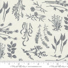 Silhouettes Flowers Cream - 6930 16 - Moda Fabrics - Nebraska Quilt Company - F04764