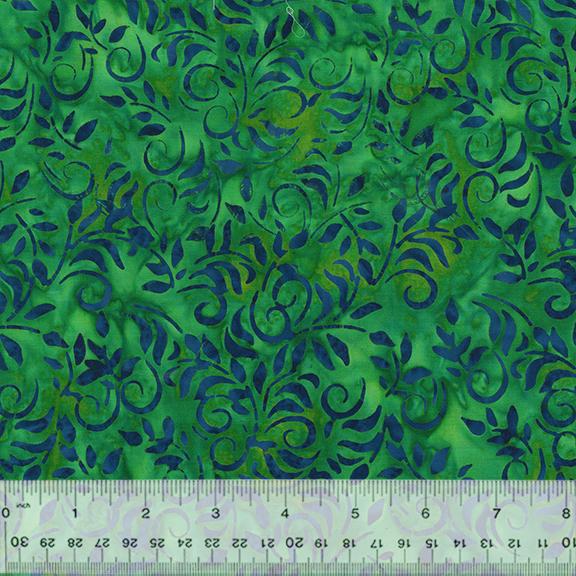 Soft Spring Batiks Vines Emerald - 3395Q - X - Windham Fabrics - Nebraska Quilt Company - F06501