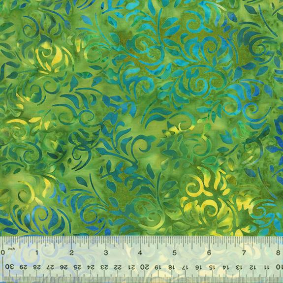 Soft Spring Batiks Vines Grass - 3397Q - X - Windham Fabrics - Nebraska Quilt Company - F06503