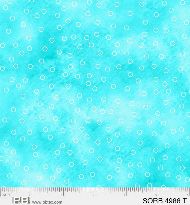 Sorbet Circles Light Teal - SORB 4986 T - P & B Textiles - Nebraska Quilt Company - Sorbet Circles Light Teal - SORB 4986 T - P & B Textiles