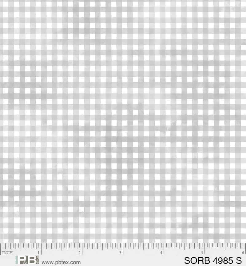Sorbet Plaid Gray - SORB 4985 S - P & B Textiles - Nebraska Quilt Company - Sorbet Plaid Gray - SORB 4985 S - P & B Textiles