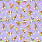 Spring is Hare Tossed Bunnies Purple - SPRINGISHARE - B - 3262 - 55 - Blank Quilting - Nebraska Quilt Company - F04385