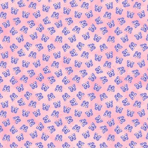 Spring is Hare Tossed Butterflies Pink - SPRINGISHARE - B - 3268 - 22 - Blank Quilting - Nebraska Quilt Company - F04390
