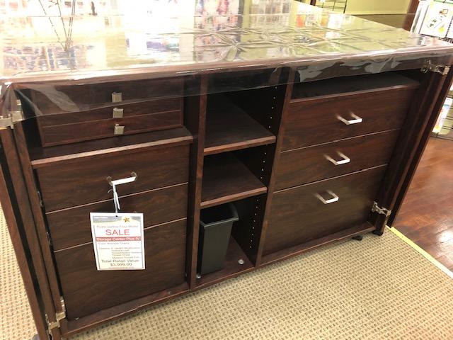 Storage Center Plus IV - Brazilian Cherry - Floor Model - Nebraska Quilt Company - KF10009