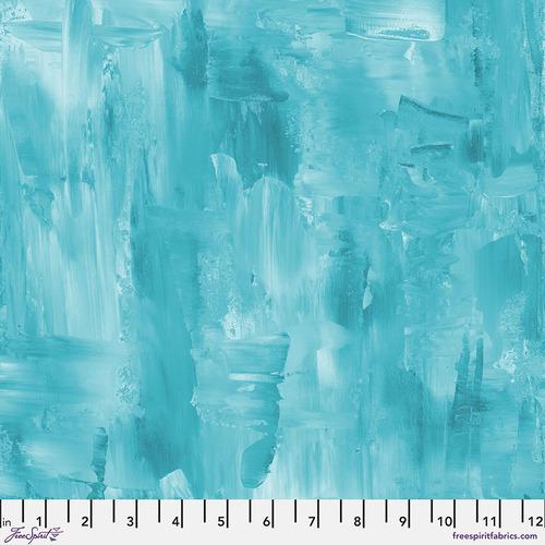 Textures Brushstrokes Aqua - PWSP018.AQUA - FreeSpirit Fabrics - Nebraska Quilt Company - Textures Brushstrokes Aqua - PWSP018.AQUA - FreeSpirit Fabrics