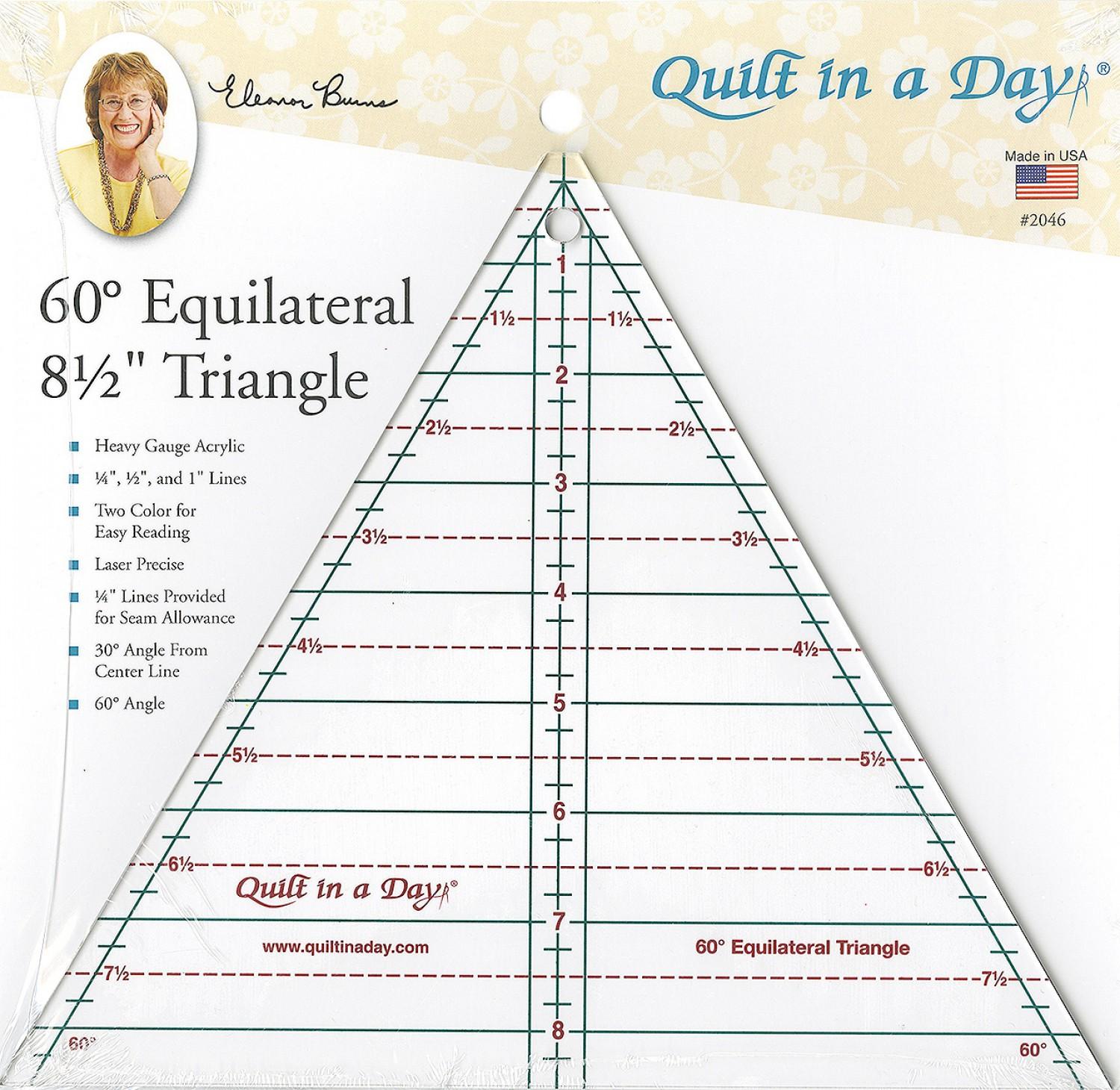The 60 Degree Equilateral 8 1/2 Triangle - Nebraska Quilt Company - N15542