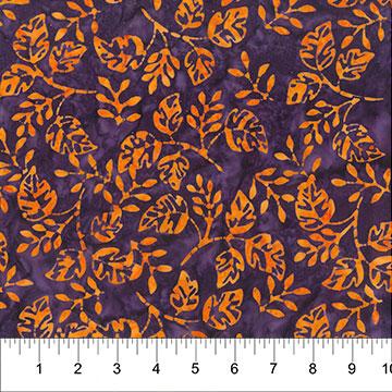 Tuscan Terrace Leaf TossPlum - 80955 - 82 - Banyan Batiks - Nebraska Quilt Company - F05050
