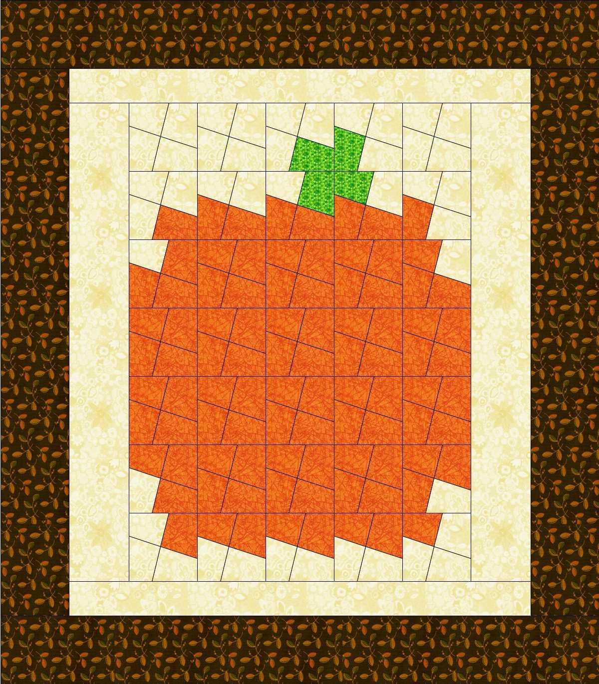 Twisted Pumpkin Pattern - Nebraska Quilt Company - PUB23575