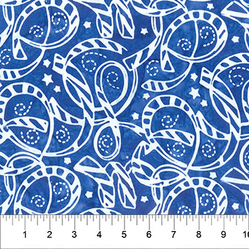 Vintage Spirit Got The Blues Ribbons - 83016 - 44 - Banyan Batiks - Nebraska Quilt Company - F04149