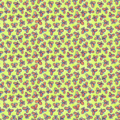 Whimsy Daisical II Butterflies Green - 2871 - 60 - Blank Quilting - Nebraska Quilt Company - F06040