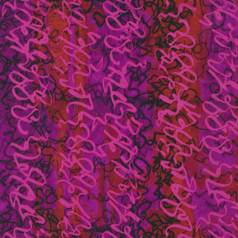 Wishwell: Storyboard Aubergine - ANJ - 22095 - 221 - Robert Kaufman - Nebraska Quilt Company - F06540