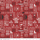 Woodsman Text Red - C13762 - RED - Riley Blake Designs - Nebraska Quilt Company - F06779