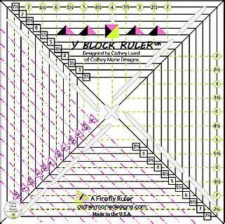 Y Block Ruler - Nebraska Quilt Company - Y Block Ruler